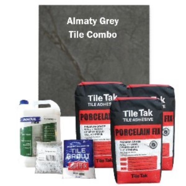 Picture of ALMATY GREY PORCELAIN TILE COMBO